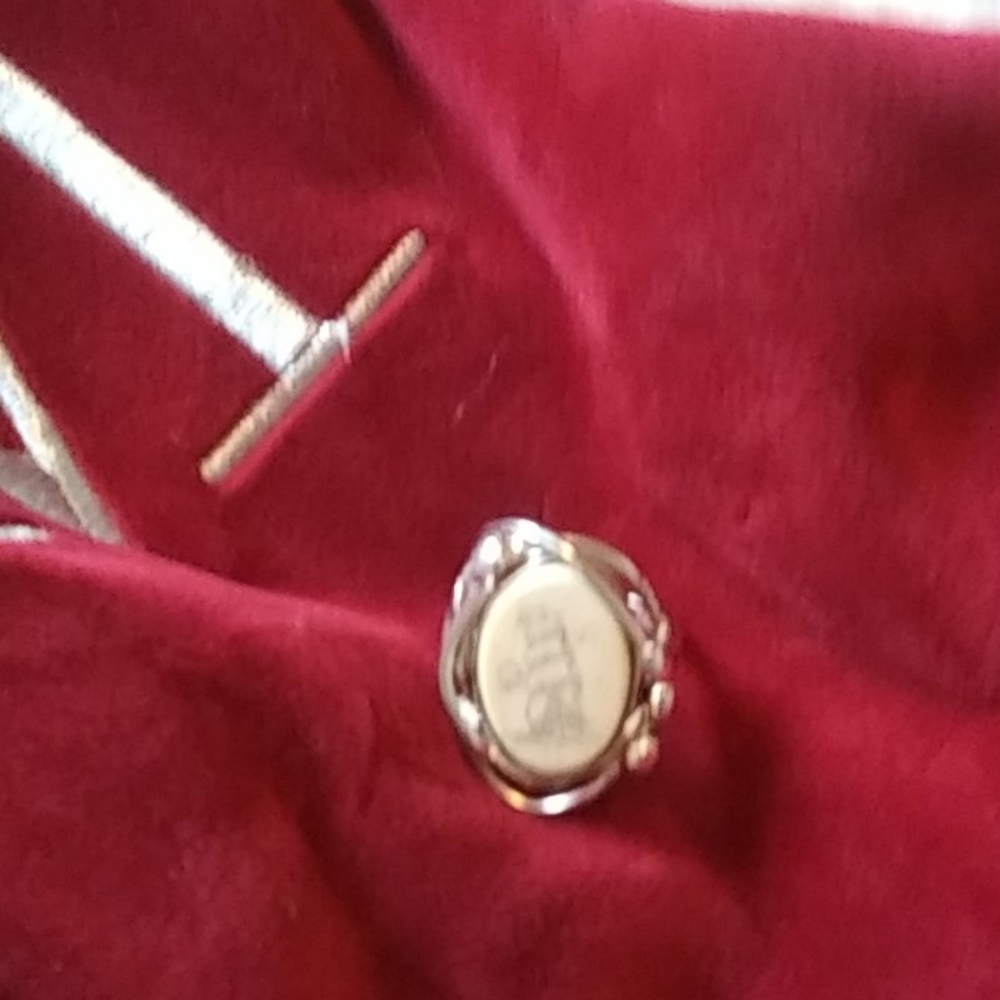 Stirling Silver Scrimshaw man's ring.